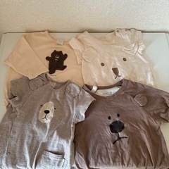 くまさんロンパース4点セット
