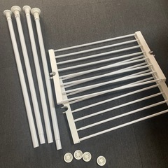 洗濯機ラック　突っ張り棒の画像