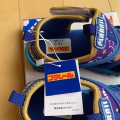未使用✨プラレール❗️サンダル18センチの画像