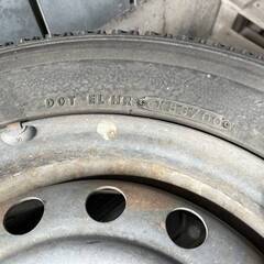 14インチ鉄ホイールの1本(廃タイヤ付き）　中古品の画像