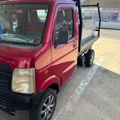 軽トラ　カスタム　トランポ　構造変更済み　スズキ　キャリー　キャンディレッドの画像