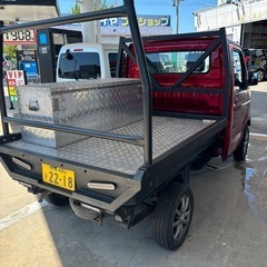 軽トラ　カスタム　トランポ　構造変更済み　スズキ　キャリー　キャンディレッドの画像