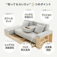 ソファーベッドの画像