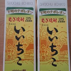 いいちこ 2本 1800ml  むぎ焼酎