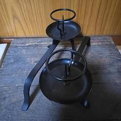 鉄製手蜀 一対（2個）茶道具 