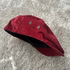 ボルドー ハンチング 帽子 刺繍 メンズ お洒落の画像