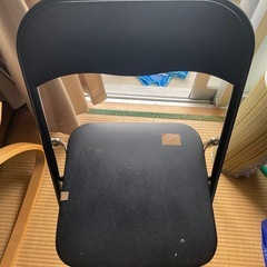 中古　ブラック　パイプ椅子の画像