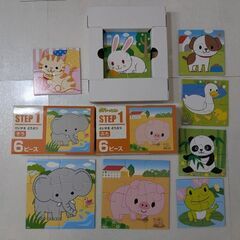 くもんパズル 　STEP１・２・３ (どうぶつ)　３点セット　幼児教材　№１の画像