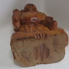 木彫り布袋様の画像