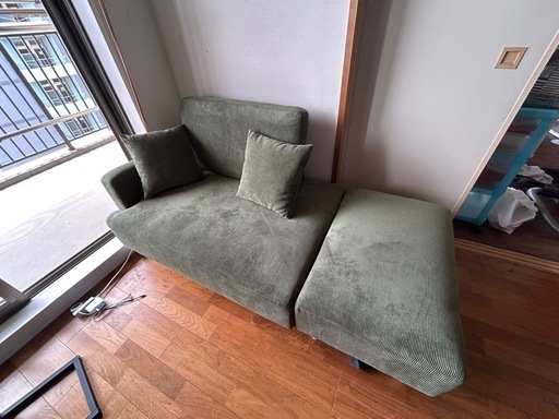 コーデュロイ　カウチソファ