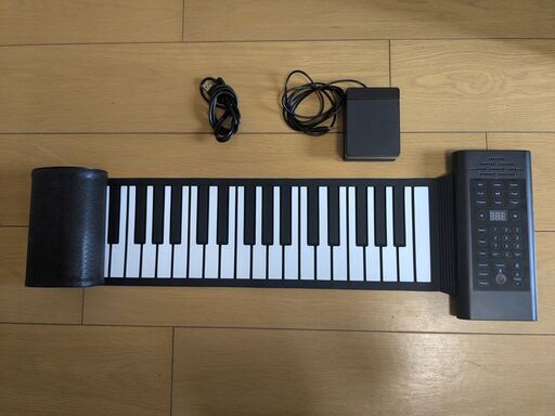 ロールアップピアノ 88鍵盤 スピーカー内蔵 フットペダル付