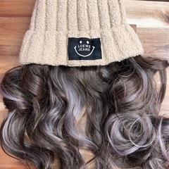 新品　ニット帽付ウィッグ