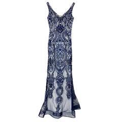 JEAN MACLEAN ジャンマクレーン ダマスク柄 マーメイドロングドレス キャバドレスの画像