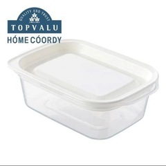 フタをしたままレンジ保存容器 長方形 180mL x 4個入 ホームコーディの画像