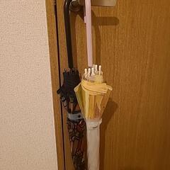 傘　ビニール傘　ステンドグラス柄　オーロラ柄　2本セットの画像