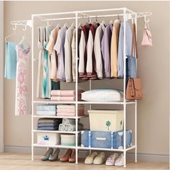 ハンガーラック  洋服掛け 洋服ラック 大容量 耐荷重 2WAY...