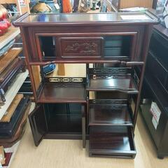茶箪笥✨和風棚✨違い棚✨和家具✨重厚感のあるアンティーク調デザイン【浜村鹿野温泉ICから3分 買取本舗、 宮本リサイクル 営業時間9～19時 定休日水曜のみ←連絡できませんm(_ _)m】の画像