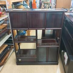 茶箪笥✨和風棚✨違い棚✨和家具✨重厚感のあるアンティーク調デザイン【浜村鹿野温泉ICから3分 買取本舗、 宮本リサイクル 営業時間9～19時 定休日水曜のみ←連絡できませんm(_ _)m】の画像