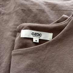 【OZOC】38 ノースリーブワンピースベージュの画像