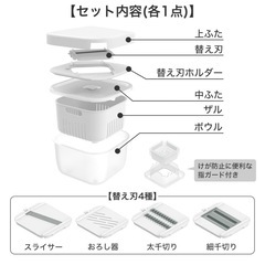 コードレスボトルブレンダーと1台10役スライサーセットの画像