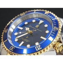 値下げ　新品未使用 サルバトーレマーラ 電波ソーラー メンズ　腕時計 青サブ ソーラー電波の画像