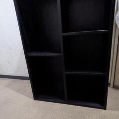 4/30まで！カラーボックス黒本棚収納ボックス同型白もありますの画像