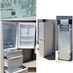 297 Panasonic ノンフロン冷凍冷蔵庫 NR-E414V-N  3ドア 容量406L 2019年製の画像