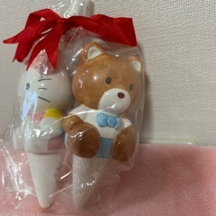 　未開封品‼️ハローキティ　陶器キティ&クマ　ウォーターキーパーセットの画像