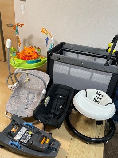 豪華ベビーセット6点★ベビーベッド/ジャンパルー/歩行器他　引取限定　埼玉
