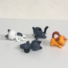 ねこちゃん フィギュア　6個の画像
