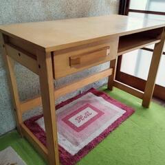 机・椅子セット　木製　1枚板の画像