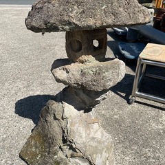 ⑥　灯篭　石　燈篭　灯籠　高さ約83cm
