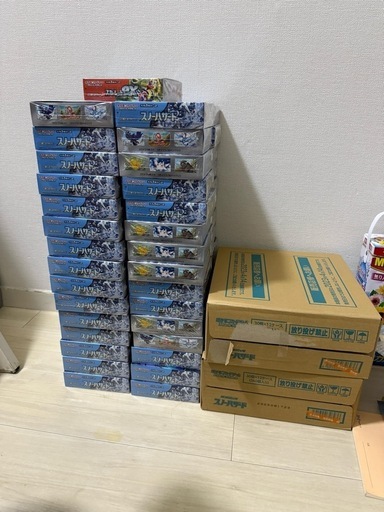 ポケモンカードゲーム　スノーハザード　1カートン と　10ボックス