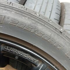 夏17インチ スバル/トヨタ PCD100 ウエッズスポーツ SA-72R【富山】インプレッサ レガシィ プリウス 86 ハチロク ウィッシュ アリオン 205/50R17の画像