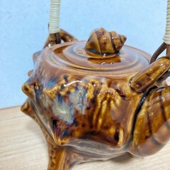 急須　巻貝　サザエ　昭和レトロ　陶器製の画像