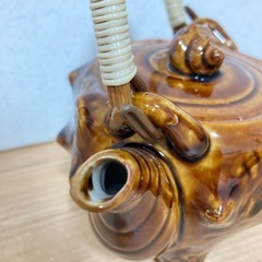 急須　巻貝　サザエ　昭和レトロ　陶器製の画像