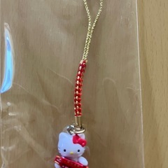 新品未使用】ハローキティ 着物 琴 ストラップの画像