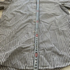 ローリーズファーム ストライプシャツ ブラウス 綿100% オフィスカジュアルMの画像