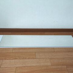 【新品未使用】 フック掛けミラー ウォールミラー ホワイト 100cm 日本製 鏡の画像