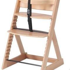 【決まりました】ベビーチェア 幅45cm 木製 高さ調整 キッズ チェア 椅子 天然木 足置き （ ハイチェア キッズチェア 子供用 ハイタイプ）の画像