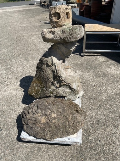 ⑥　灯篭　灯籠　燈篭　石　高さ83cm 園芸　庭