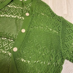 【新品未使用】透かし編みカーディガンの画像