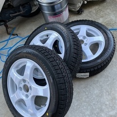 新品未使用　155/65R14 スタッドレスタイヤホイールセット ブリヂストン BRIDGESTONE BLIZZAK VRX2の画像