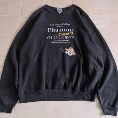 ブラック90s USA製 オペラ座の怪人黒フェードスウェット ブラック90s USA製 オペラ座の怪人黒フェードスウェット