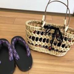 浴衣　バック　下駄