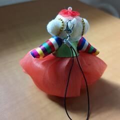 テディベアストラップ　韓服　チマチョゴリの画像