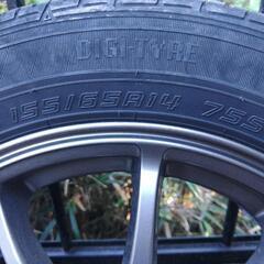 DUNLOP EC-202 155/65r14 2021年製 アルミ付4本セット の画像