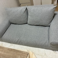 日本製 フロアこたつソファ（2人掛け） グレーの画像