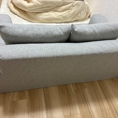 日本製 フロアこたつソファ（2人掛け） グレーの画像