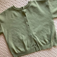 moca くすみグリーン　もっちりカーディガン の画像